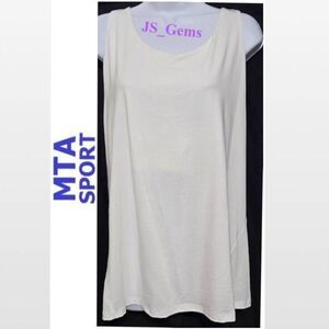 New White Workout Tank Top Women Plus 3X With Bra